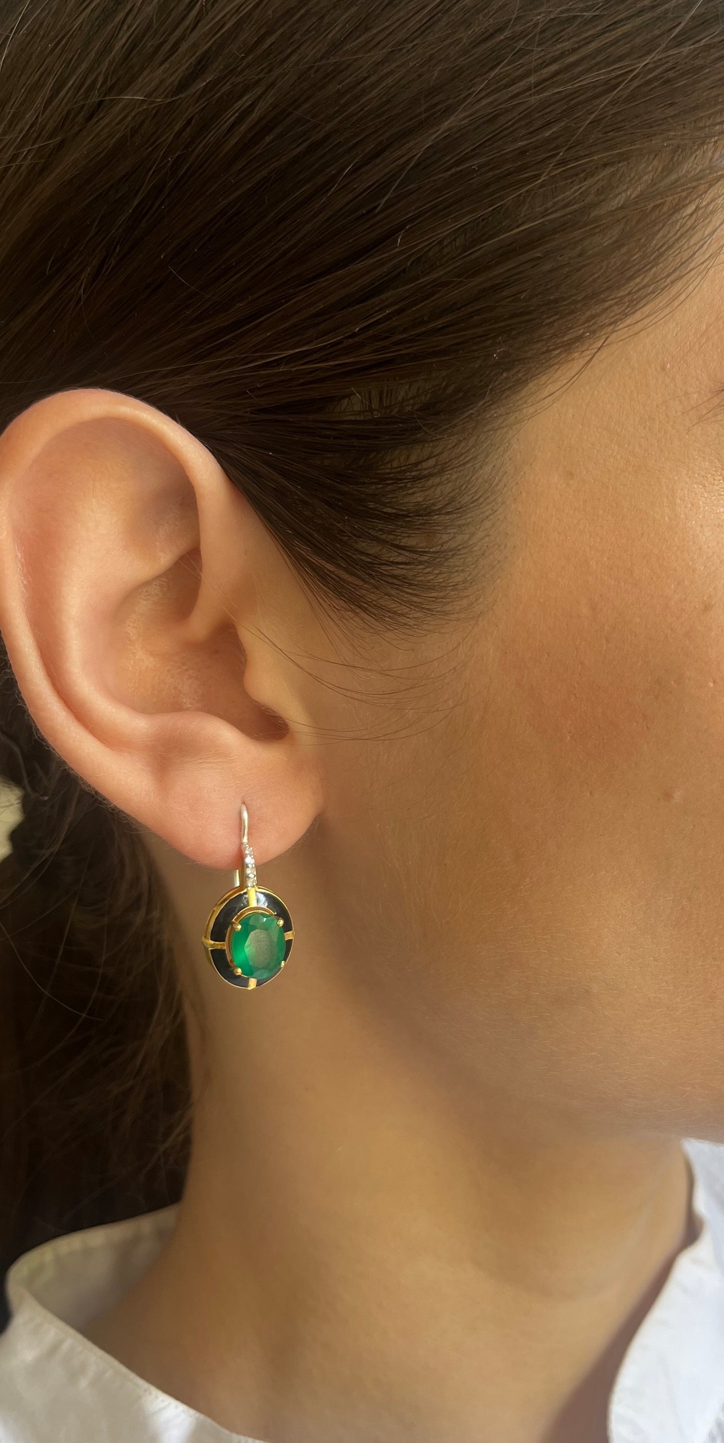ONYX DECO EARRINGS