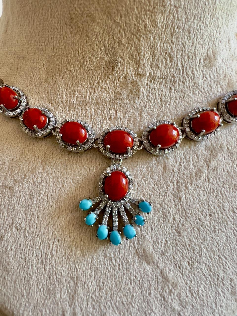 CORAL AND TURQUOISE SET