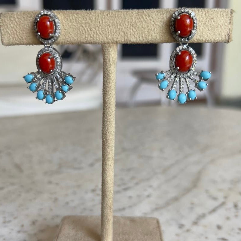 CORAL AND TURQUOISE SET