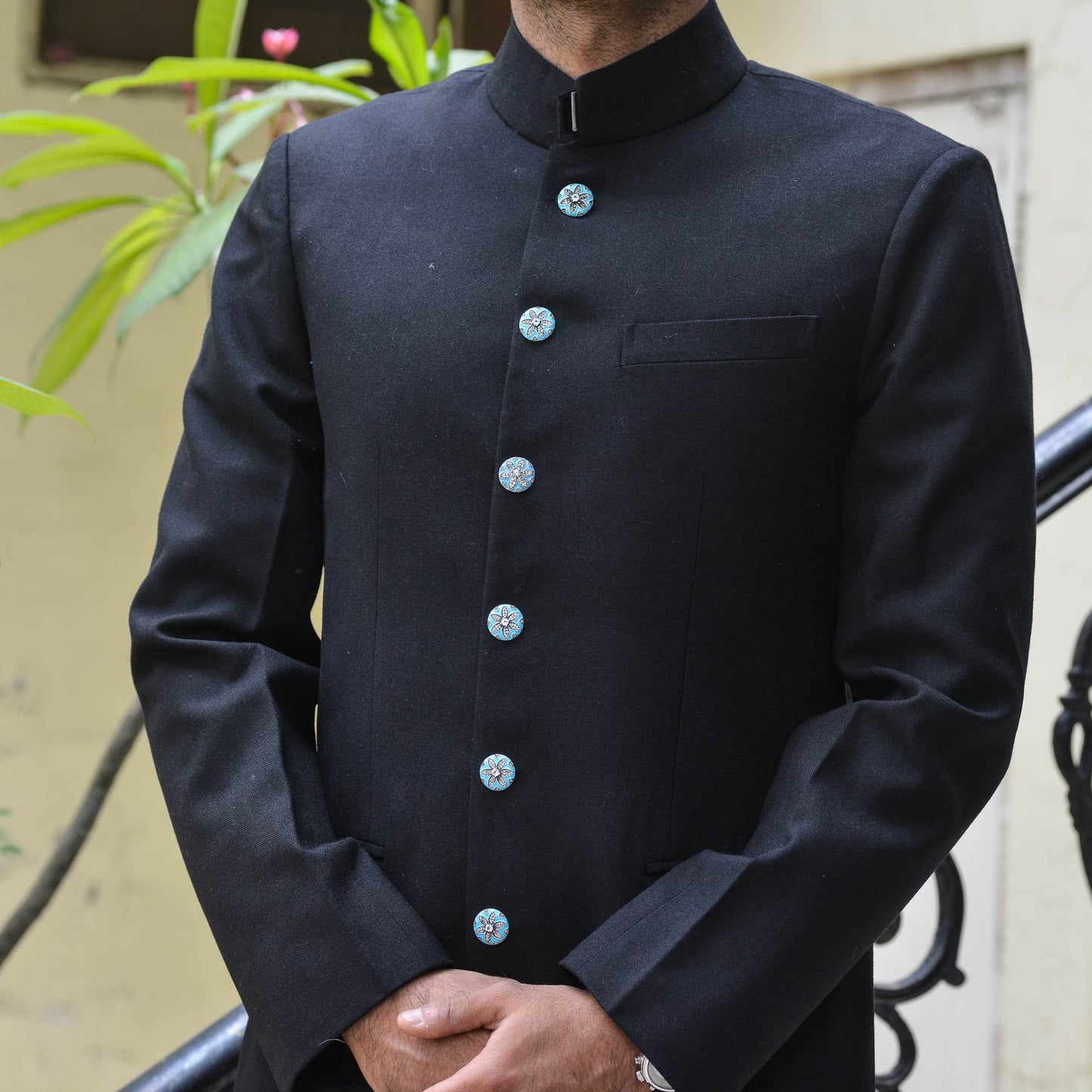 BHOLA BUTTONS (TURQUOISE)