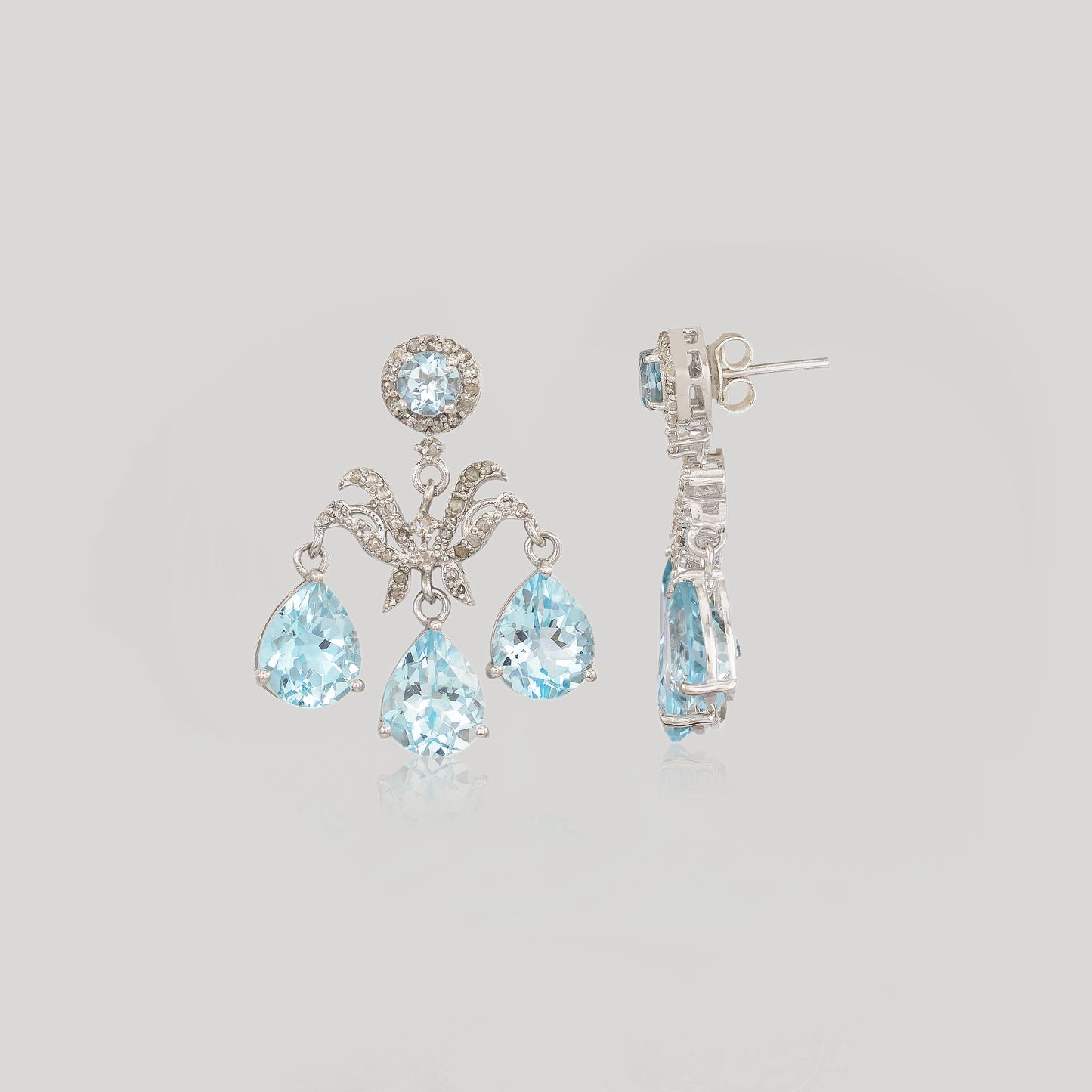 VIJAYA BLUE TOPAZ EARRINGS
