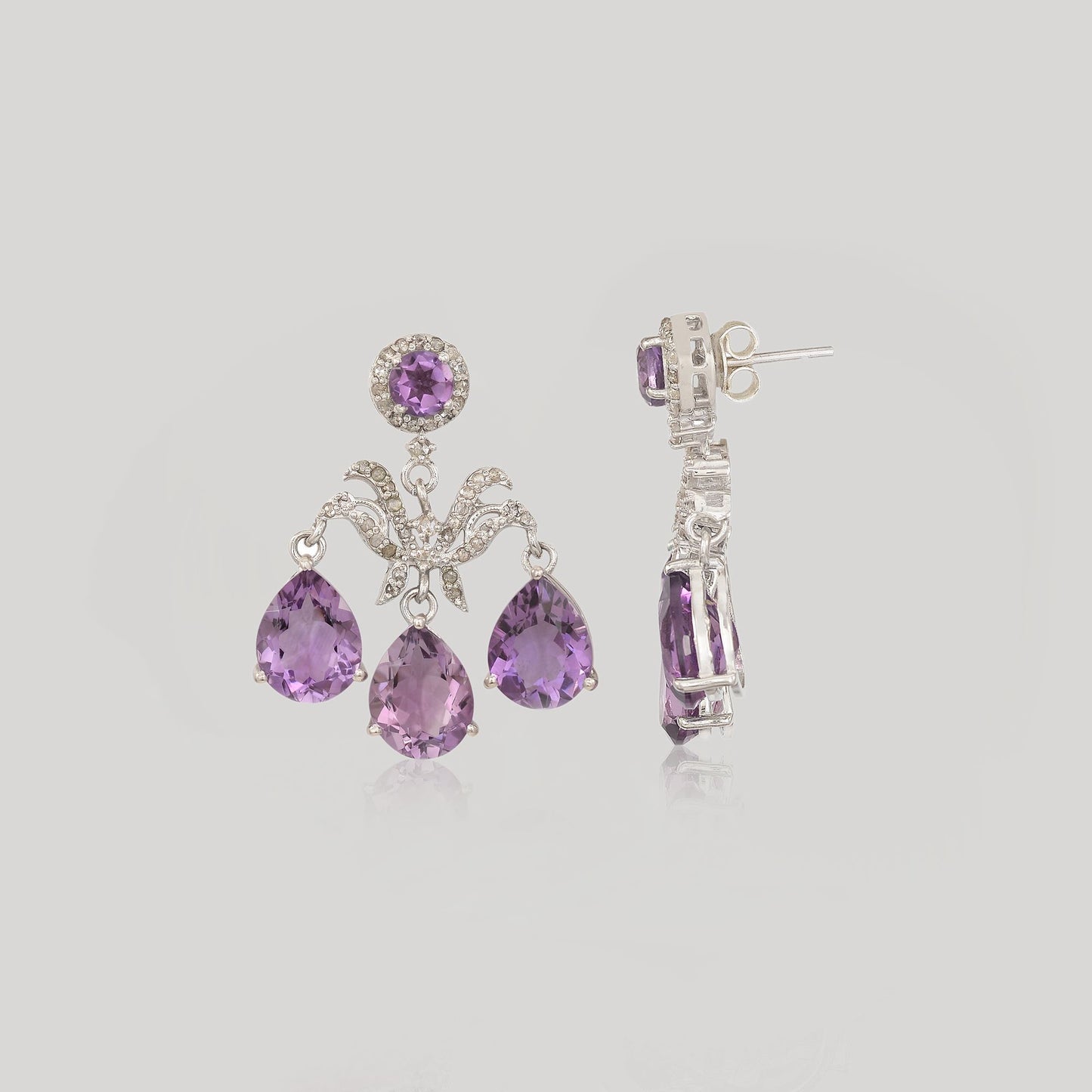 VIJAYA AMETHYST EARRINGS