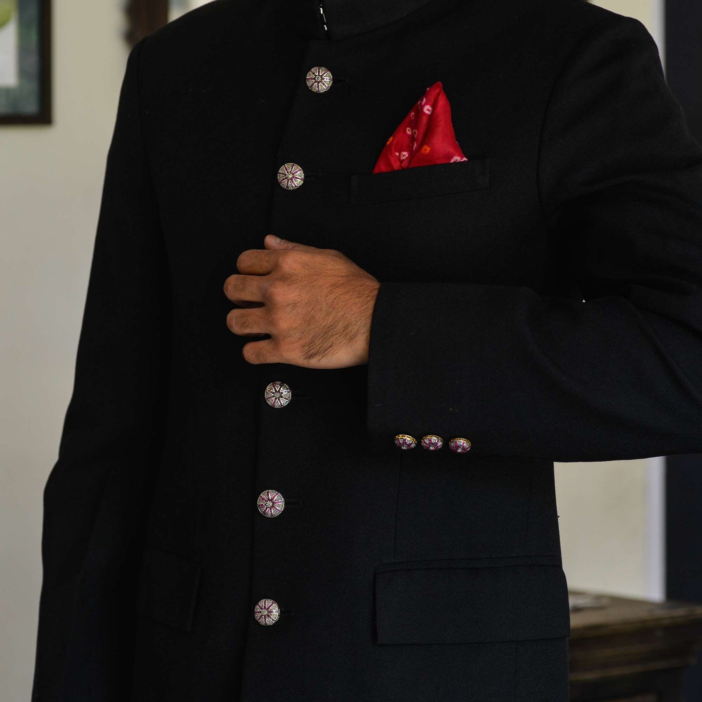 DHIRENDRA BUTTONS (RED)
