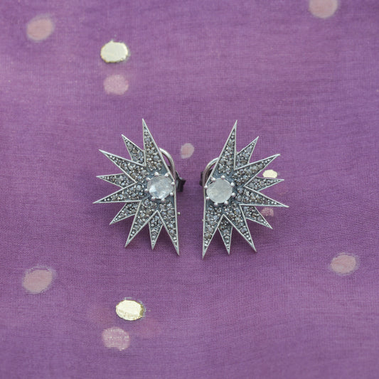 HALF SUNBURST EARRINGS