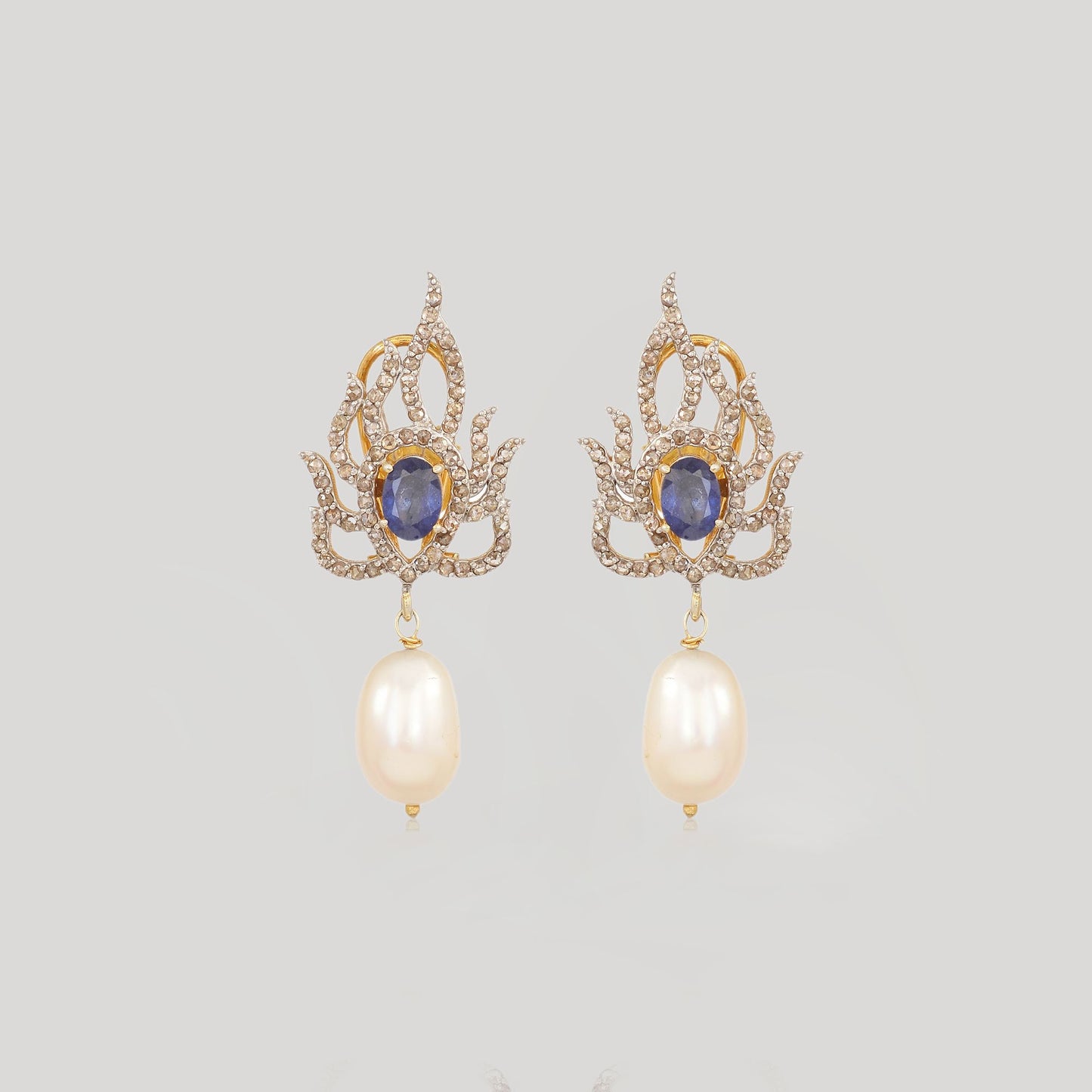 BIJLI BLUE SAPPHIRE EARRINGS