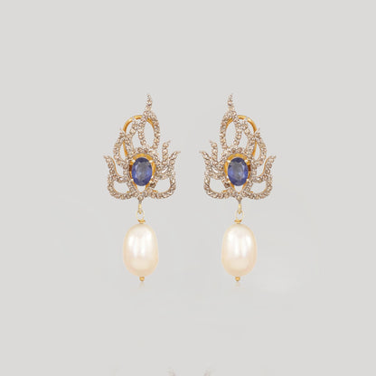 BIJLI BLUE SAPPHIRE EARRINGS