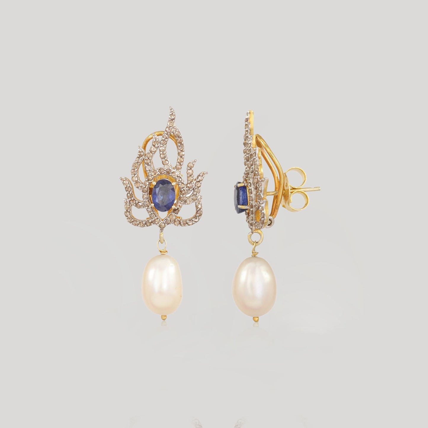 BIJLI BLUE SAPPHIRE EARRINGS