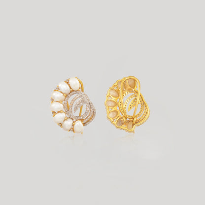 SHANKH PEARL EARRINGS