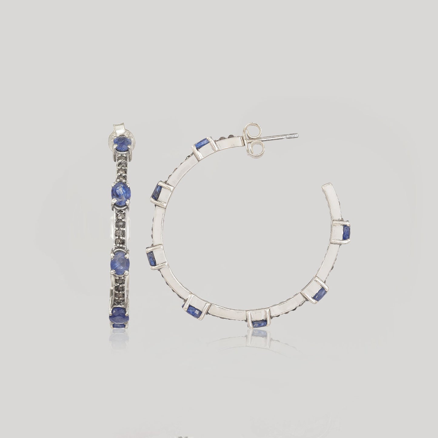 DELILAH BLUE SAPPHIRE HOOPS