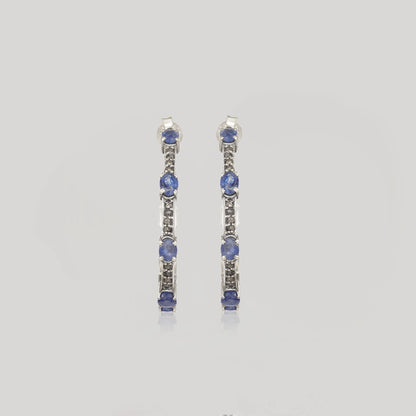 DELILAH BLUE SAPPHIRE HOOPS