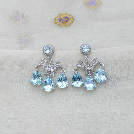 VIJAYA BLUE TOPAZ EARRINGS