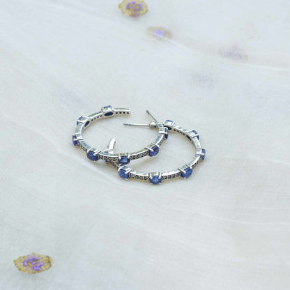 DELILAH BLUE SAPPHIRE HOOPS