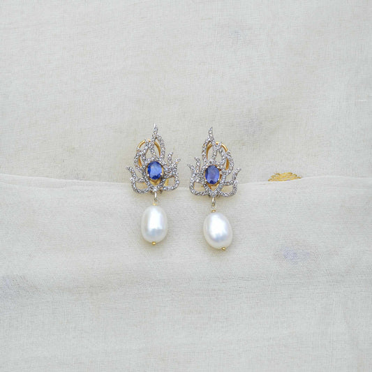 BIJLI BLUE SAPPHIRE EARRINGS