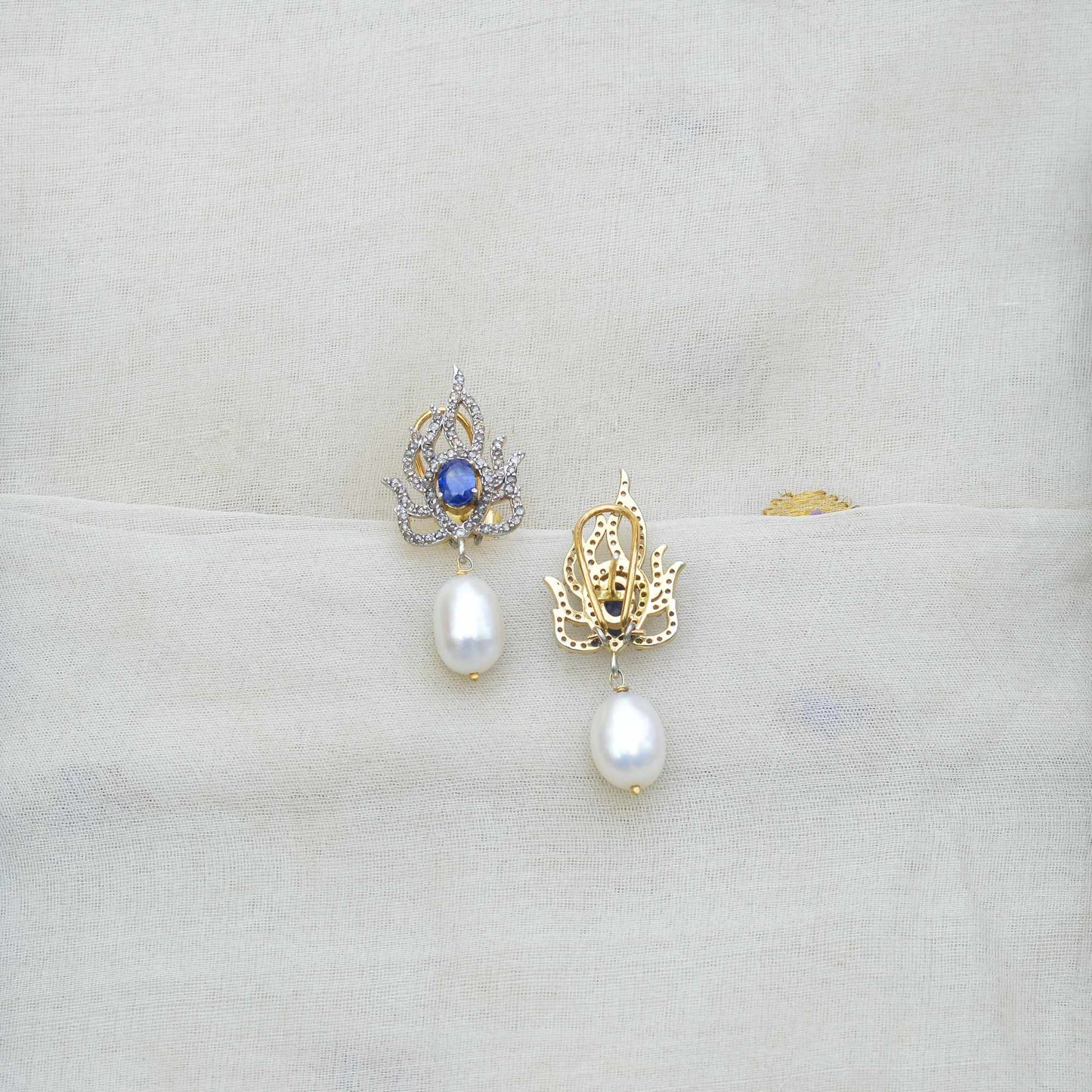 BIJLI BLUE SAPPHIRE EARRINGS