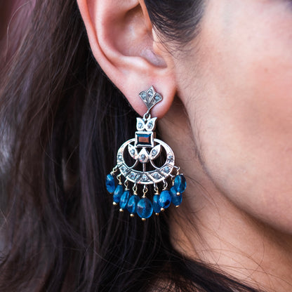 MALA BLUE SAPPHIRE EARRINGS