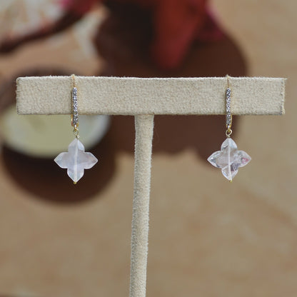 ROSE QUARTZ TARA EARRINGS